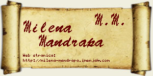 Milena Mandrapa vizit kartica